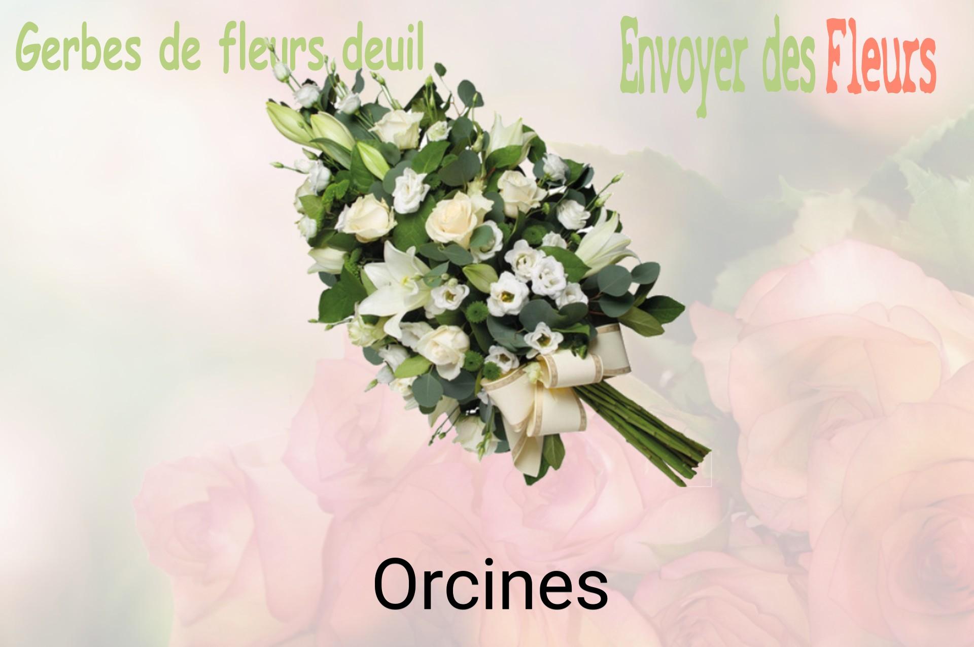 Gerbe de fleurs de deuil livrée à Orcines